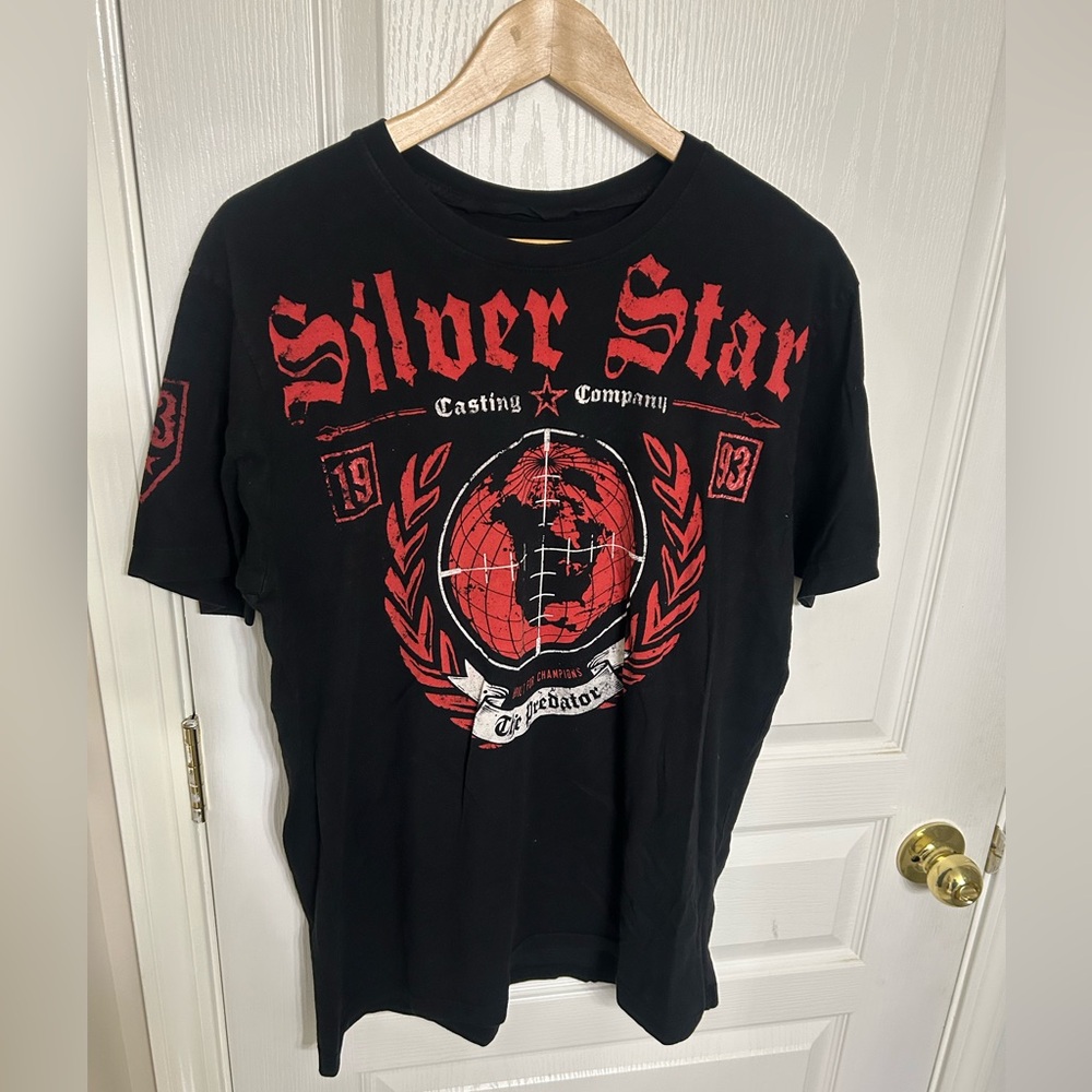 Silver Star UFC Men's Black T-Shirt, size XL